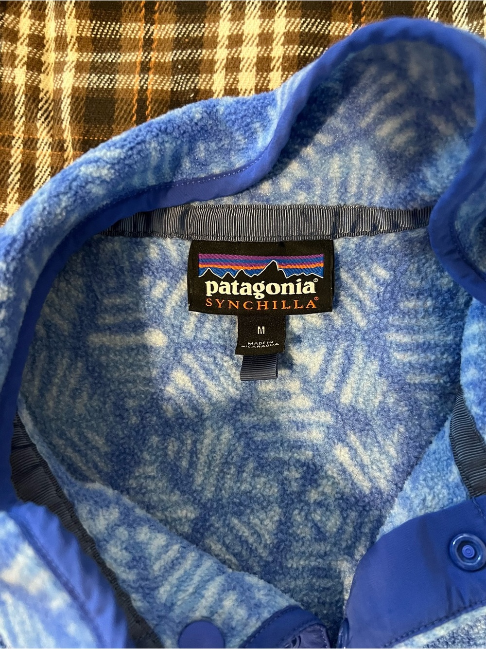 Patagonia Synchilla Snap-T Fleece Pullover Batik Hex Women’s M - Picture 4 of 6